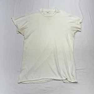 Vintage Fruit Of The Loom Shirt Mens Medium White Blank Single Stitch - Picture 1 of 12