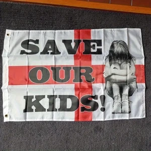 Flag 2d Flat 1 Pcs Save Our Kids! Scottish 3x5ft Large Outdoor Banner - Picture 1 of 5