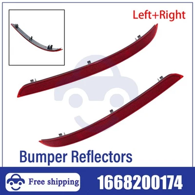 Parachoques trasero reflector lente roja ABS para Mercedes Benz W166 ML350 ML400 2012-2015 Foto 1 de 4