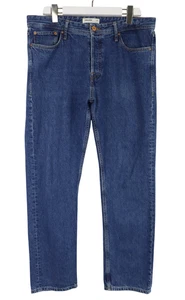 Jack&Jones Loose / Chris Vaqueros Hombres W33/L32 Denim Azul Botón Fly - Imagen 1 de 13