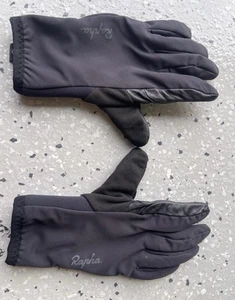 Genuine Rapha Winter Gloves Leather Palms Fleece Lined - XS Excellent Condition! - Picture 1 of 4