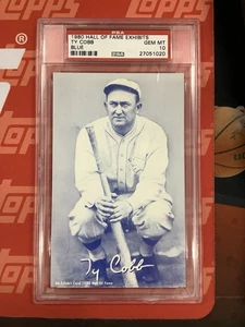 1980 HALL OF FAME EXHIBITS TY COBB Blue PSA 10 POP 7 HOF - Picture 1 of 2