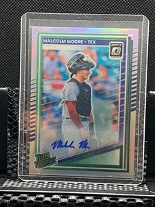 Malcolm Moore 2025 Donruss Optic Holo Rated Prospect Silver Holo # 124 - Rangers - Bild 1 von 2