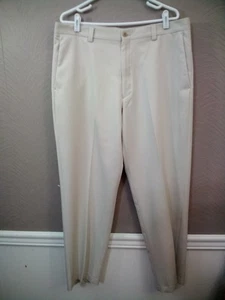 Kenneth Cole Reaction Slim-Fit Anzughose Herren 36 x 30 cremeweiß Stretch NEU - Bild 1 von 8