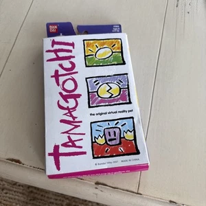Vintage TAMAGOTCHI Purple/Pink In Original Box BANDAI 1997 Interactive - Picture 1 of 6