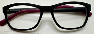 B.e Bio Eyes Cassia Eyeglasses Black Matte with Purple Full Rim 49-16-140 - Picture 1 of 12