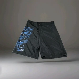 Costume da bagno pantaloncino tavola No Fear nero stella blu taglia 30 nocca ottone vintage - Foto 1 di 24