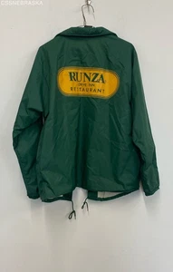 Runza Vintage Green Unisex 100% Nylon Jacket - Size Small - Picture 1 of 10