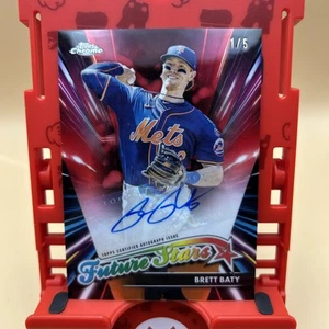 2024 Topps Chrome Update Future Stars Auto 1/5 Brett Baty #FSA-BB Auto Red - Bild 1 von 8