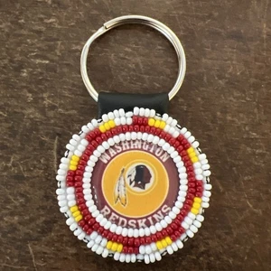 Native American Beaded Washington Redskins Navajo Key Chain Key Ring Awesome #B - Picture 1 of 3