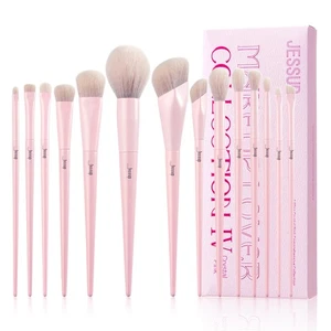 Pink Makeup Brushes Set 14Pcs Make up Brushes Premium Vegan Foundation Concea... - Picture 1 of 6