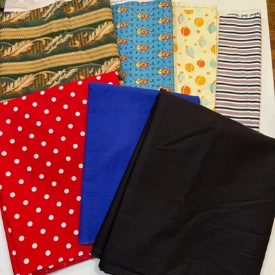 Mixed lot of Cotton fabric, Approximant 8 yards 42-44 width  - Image 1 of 4