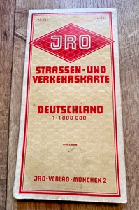 JRO carreteras y mapa de tráfico Alemania 1:1000000 AVIA Mineralölgesellschaft - Imagen 1 de 9