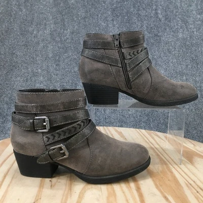 Sonoma Goods for Life Boots Womens 7 M Gray Therese Ankle Booties Faux Leather - Image 1 of 4