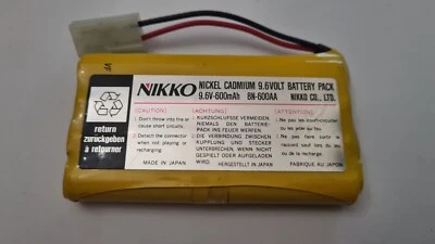 nikko  ni-cd 9.6v-600mah rc battery - Image 1 of 4