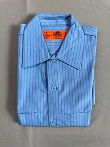 Red Kap Herren Industrie Arbeitshemd, Regular Fit, Kurzarm, blau - gestreift - Bild 1 von 7