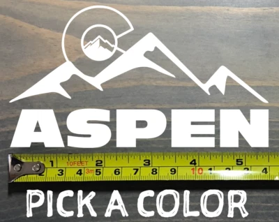Aspen Sticker Decal 5.5" Colorado Ski Mountain 14er Backcountry Highlands
