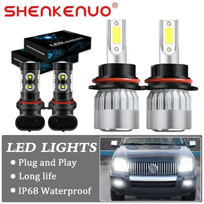 KIT de faros antiniebla LED para Mercury Mountaineer 2002-2006 6000K 9007 + 9145 Foto 1 de 4