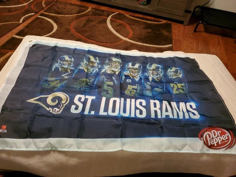 St. Louis Rams Flag Dr. Pepper Logo NFL Cover