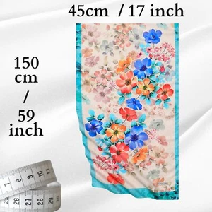 Hijab Shawl for Women | 18" - 60" Silk Seasonal Long Scarf | Hair Scarves Isl... - Picture 1 of 6