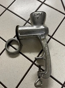 SWM #8 Cast Iron Meat Grinder made in Germany Pre Owned 2 Pieces Only - Picture 1 of 10