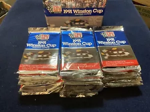 1991 Pro Set Winston Cup Racing Cards - Open Box - 25 Factory Sealed Foil Packs - Picture 1 of 6