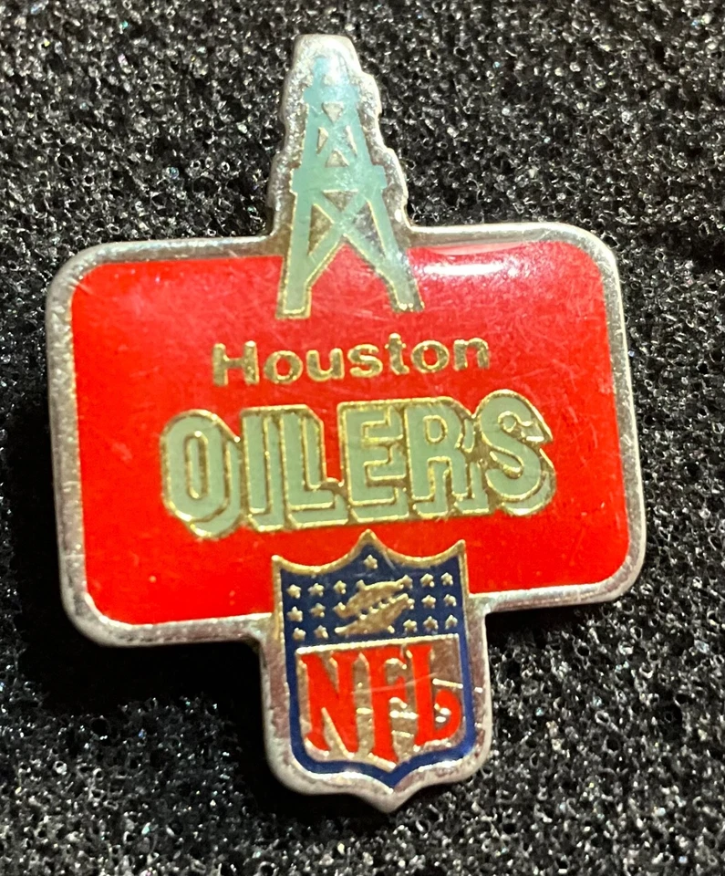 Houston Oilers Logo NFL Shield Collector  Pin - Image 1 of 1