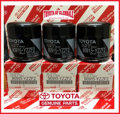 GENUINE TOYOTA LEXUS SCION OIL FILTER SET OF (3) OEM (FAST SHIPPING) 90915-YZZN1 - Image 1 of 2