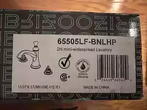 Brizo Baliza Mini weit verbreitet Lav. Wasserhahn 65505LF-BNLHP, weniger Griffe (Neu im Karton) - Bild 1 von 6