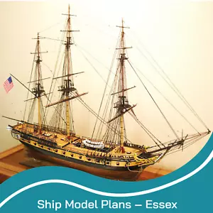 Plan d'ébauche de maquette de navire en bois Essex | 5 fichiers Tif | PLANS NUMÉRIQUES - Photo 1 sur 8