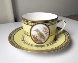 Ancienne Manufacture ROYALE Limoges JARDIN Du ROI Cup & Saucer, Mint - Picture 1 of 2