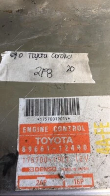 Ordenador ecu ecm 89661-12490 Toyota Corolla 1990 Foto 1 de 4