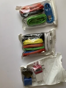USB-C to USB 3 Ft Charging Cable With 4 Power Adapters Whole Sale - Picture 1 of 5
