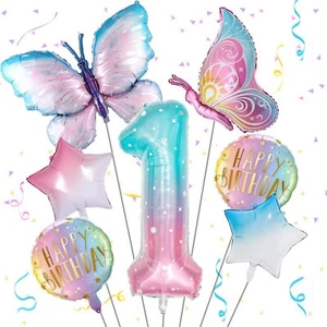 Butterfly Birthday Decorations Butterfly Balloons 1st Birthday Party Decorati... - Picture 1 of 6