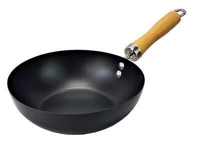 Wokpfanne Bratpfanne Chinapfanne Asia ALPINA Wok Pfanne mit Holzgriff Ø 20,5 cm - Bild 1 von 4