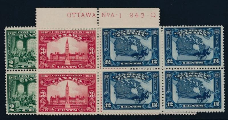 Canada 141-145 Mint NH/LH F-VF Blocks of 4, fresh - Image 1 of 1