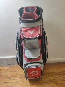 Callaway Cart Golf Bag ORG 14 Way Dividers Red/Gray Gold Bag - Picture 1 of 8