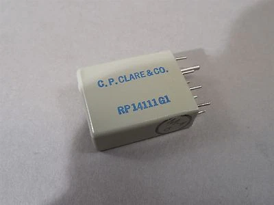 C.P. Clare & Co RP14111G1 Electromagnetic Relay 2-Pole 28V DC 675 Ohms NEW - Image 1 of 4