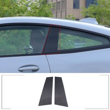 2PCS Real Carbon Fiber B-Pillar Cover Trim For BMW 4 Series G22 G26 2022-23