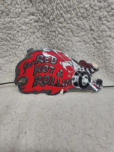 Vintage 1980s SNAP ON TOOLS Red Hot & Rollin Foil Decal - Picture 1 of 5