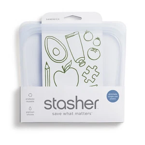 Reusable Silicone Food Storage Bags, Sandwich Size - Picture 1 of 4