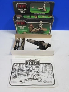 vintage COMPLETE star wars SPEEDER BIKE VEHICLE kenner ROTJ return of the jedi - Picture 1 of 15