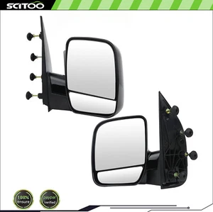 For 02-08 Ford E150-E550 Van Driver&Passenger Fold Side View Manual Mirrors - Picture 1 of 13