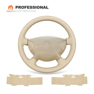 Beige PU Kunstleder Auto Lenkradabdeckung für Benz W210 E240 E63 E320 E280 - Picture 1 of 10