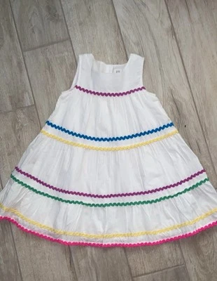 Nuevo Vestido Arco Iris Colorido de Verano Gap Girls 4T Sin Mangas Doble Forrado Foto 1 de 4