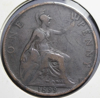 Un centavo británico - Reina Victoria 1899 Foto 1 de 2