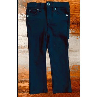 Ponte Jean Jegging 7 for All Mankind para niñas pequeñas talla: 18M NEGRO Foto 1 de 4