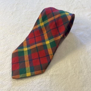 Vintage Gap plaid Tie 90% Rayon/Viscose 10% Wool Multicolored - Picture 1 of 9