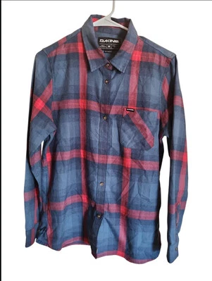 Camisa Dakine para mujer Canterbury franela manga larga talla mediana azul a cuadros Foto 1 de 4