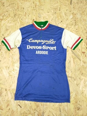 Vintage 70s Mens Decca Campagnolo Devos-Sport Ardooie Cycling Jersey Size 4 - Image 1 of 4